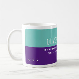Light Aquamarin Royal Lila Beruflich Name Kaffeetasse