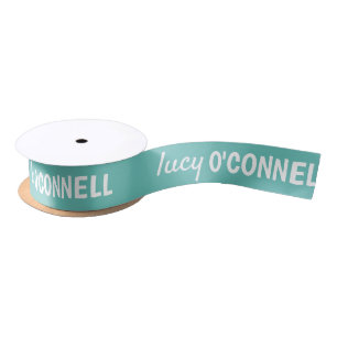 Light Aquamarin Satin Ribbon - Personalisierte Mul Satinband