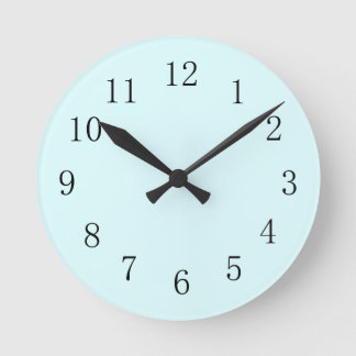 Light Baby Blue Kitchen Wall Clock Runde Wanduhr