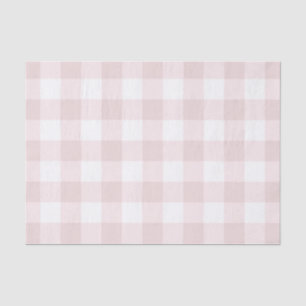 Light Baby Pink Peachy Kariertes Muster Tartan Pri Seidenpapier