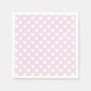 Light Baby Pink & White Polka Dots Geburtstagspart Serviette