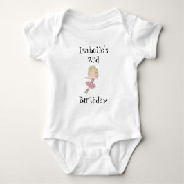 Light Ballerina Birthday Party Bodysuit Baby Strampler