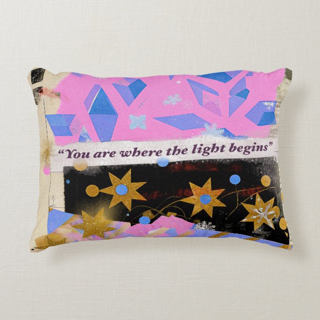 Light Begins – Pink Gold Kissen (Vorderseite)