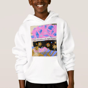 Light Begins Within – Pink und Gold Kinder Hoodie