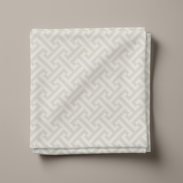 Light Beige Griechisches Schlüsselmuster Stoff (Von Creator hochgeladen)