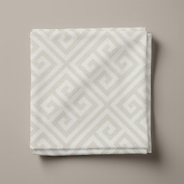 Light Beige Griechisches Schlüsselmuster Stoff