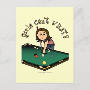 Light Billiards Girl Postkarte