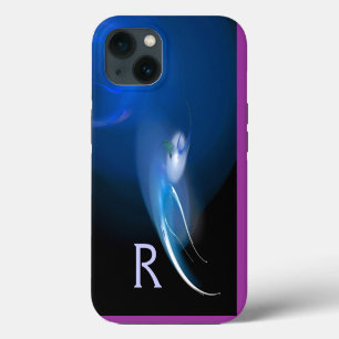 LIGHT BIRD IN BLAUEM MONOGRAMM Case-Mate iPhone ET 13 Hülle