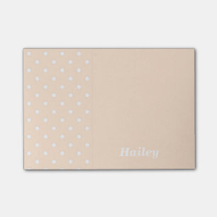 Light Bisque Polka Dot Personalisiert Post Anmerku Post-it Klebezettel
