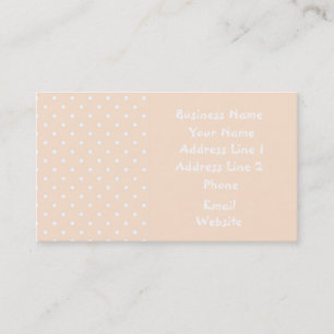 Light Bisque Polka Dot Template Business Cards Visitenkarte