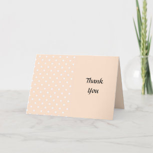 Light Bisque Polka Dots Dankeskarte