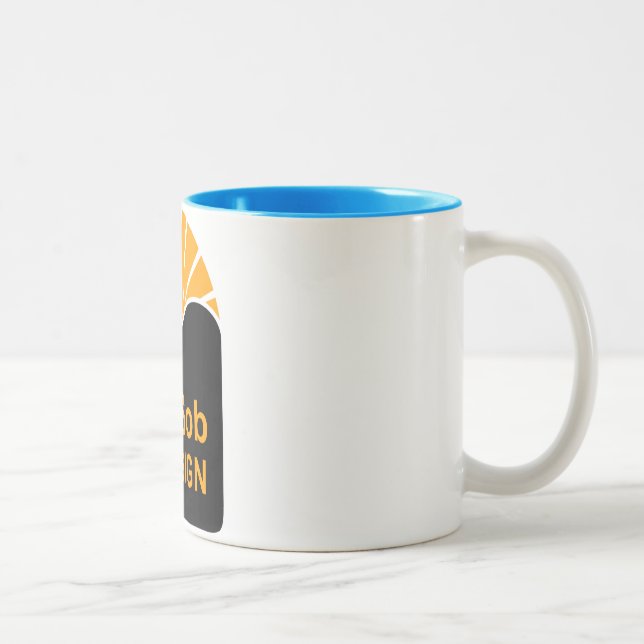 Light Blue 15 oz Zwei-Tonen-Tasse Zweifarbige Tasse (Rechts)