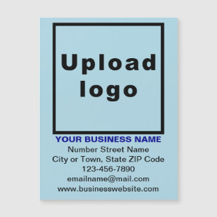 Light Blue 4.25" x 5.6" Magnetic Business Card Magnetkarte