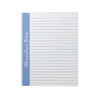 Light Blue 8.5 x 11 Letter Size Verlassen Vertikal Notizblock