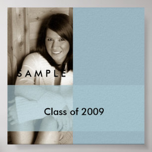 Light Blue Abschluss Foto Autograph Poster