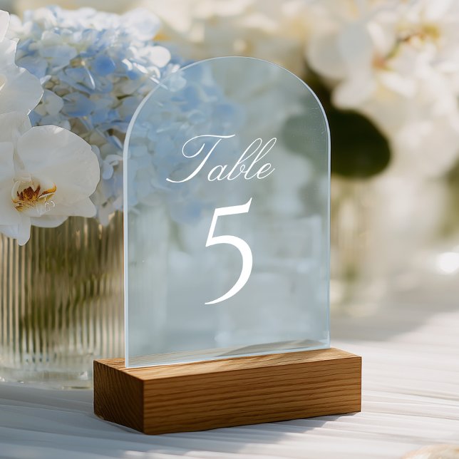 Light Blue Acrylic Wedding Table Number Acryleinladungen (Von Creator hochgeladen)
