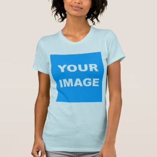 Light Blue Add Your Image Foto Picture Logo T-Shirt