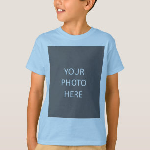 Light Blue Add Your Image Foto Picture Logo T-Shirt
