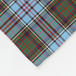 Light Blue Anderson Clan Tartan Fleecedecke