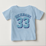 Light Blue & Aqua Baby | Sports Jersey T-shirt<br><div class="desc">Light Blue & Aqua Baby | Sports Jersey Design ・ Baby Romper</div>