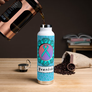 Light Blue/Aquamarin Standard Ribbon von Kenneth Y Trinkflasche