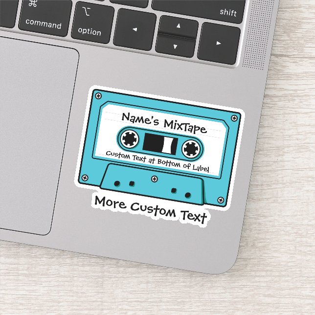 Light Blue Audio Cassette Tape Aufkleber (Detail)