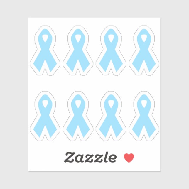 Light Blue Awareness Ribbon Aufkleber (Blatt)