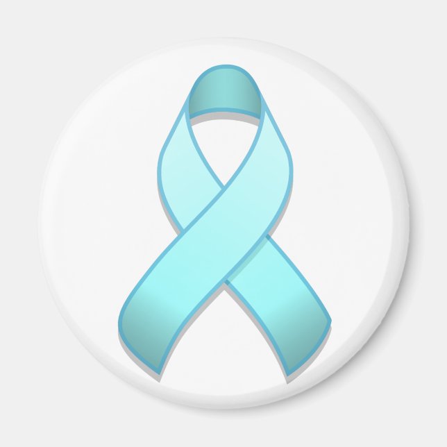 Light Blue Awareness Ribbon Magnet (Vorne)