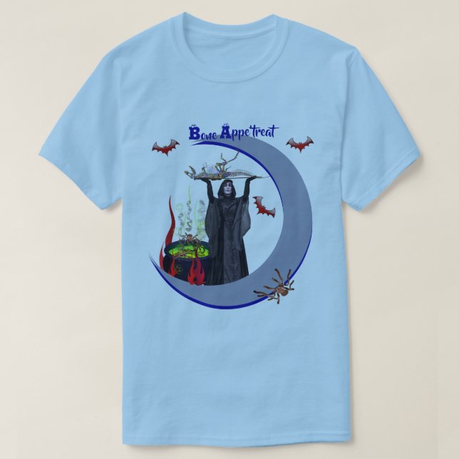 Light Blue Beängstigende Times Unisex Halloween T-Shirt (Design vorne)