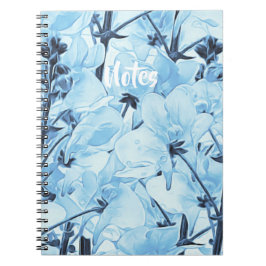 Light Blue Blume "Notes" Notizblock