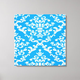Light Blue Bold Damask @ Emporiomoffa Leinwanddruck
