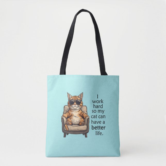 Light Blue Boss Cat Adorable Tasche (Vorderseite)