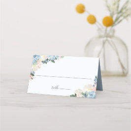 Light Blue Botanical Wedding Platzkarte