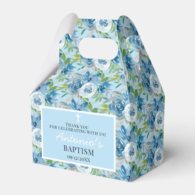 Light Blue Boy Baptisse Box Geschenkschachtel (Vorderseite)