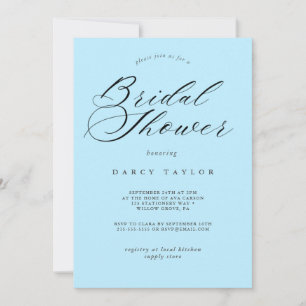 Light Blue Bridal Dusche Einladung