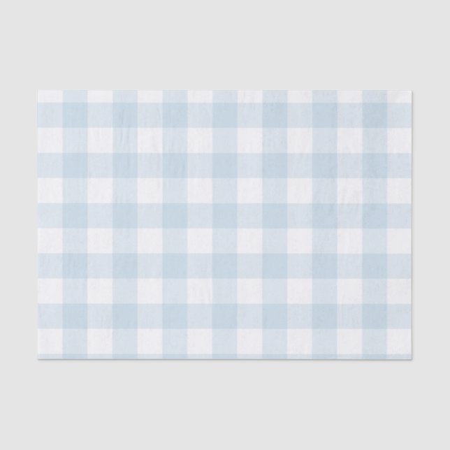 Light Blue Buffalo Karo Pattern Seidenpapier (Vorderseite)