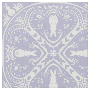 Light Blue Bunny Rabbit Pattern Baby Boy Kinderzim Stoff