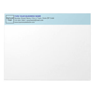 Light Blue Business Brand on Heading of Notepad Notizblock
