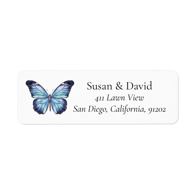 Light Blue Butterfly-Adresse (Vorne)