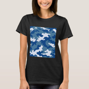 Light Blue Camouflage Art Hübsches Muster Camoufla T-Shirt