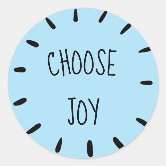 Light Blue Choose Joy Sticker Sheet (Vorderseite)