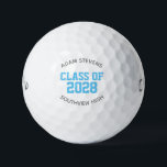 Light Blue Classic Varsity Graduate Class Gift Golfball<br><div class="desc">Dieses klassische Design ist das perfekte Geschenk für einen neuen Absolvent! Personalisieren Sie mit ihrem Namen,  der Schule und dem geschlossen Jahr. Erhältlich in mehreren Farben,  aber zögern Sie nicht,  DM,  wenn ich beim Hinzufügen anderer helfen kann.</div>