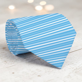 Light Blue Color Stripes Necktie Krawatte