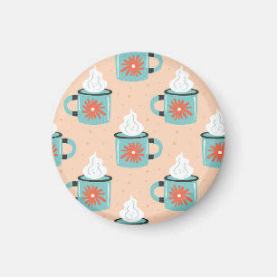 Light Blue Cup Nahtloses Muster. Magnet