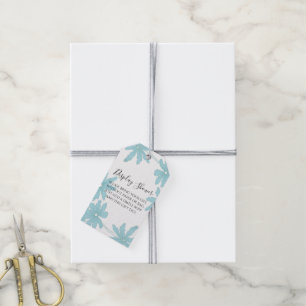 Light Blue Daisies Display Brautparty Gift Tags Geschenkanhänger