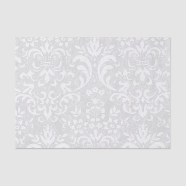 Light Blue DamaskTissue Seidenpapier (Vorderseite)