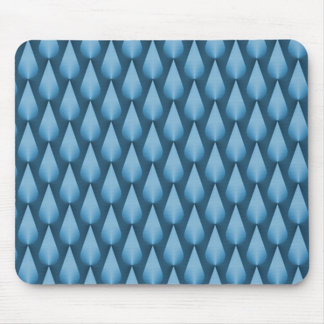 Light Blue Dazzling Raindrops Mousepad (Vorne)