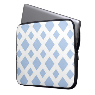 Light Blue Diamonds auf White Laptopschutzhülle
