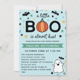 Light Blue ein kleines Boo Halloween Baby Dusche Einladung