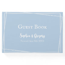 Light Blue Elegant White Script Custom Wedding